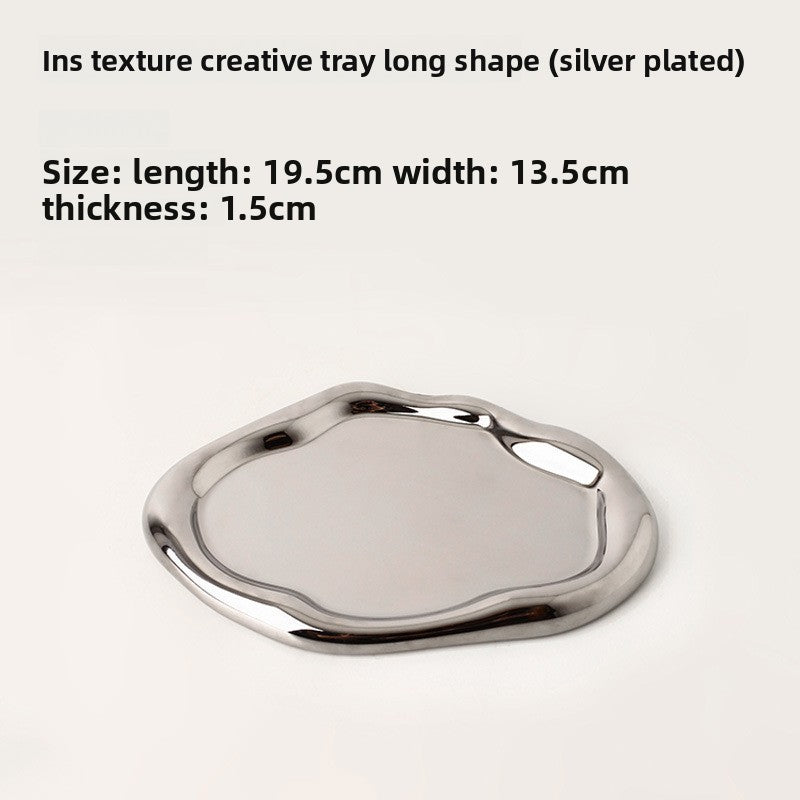 Creative light luxury ceramic storage tray