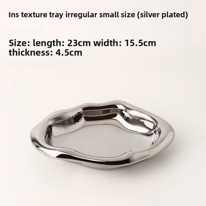 Creative light luxury ceramic storage tray