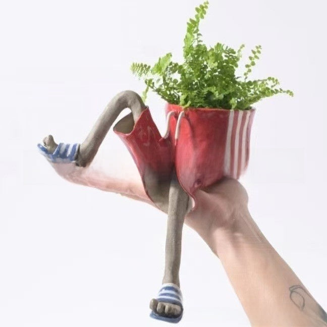 Creative Lower Body Flower Pot Ornament