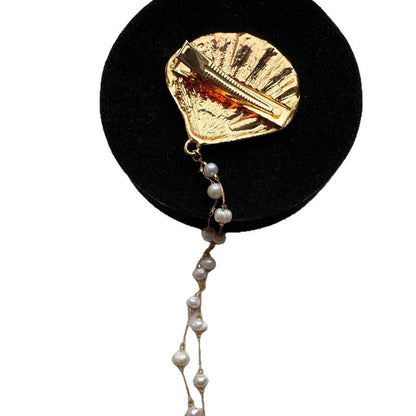 Creative Mermaid Shell Hairpin with Tassel Chain
