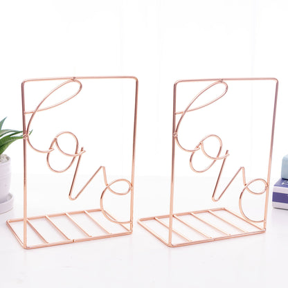 Creative Metal Bookend Desktop Organizer