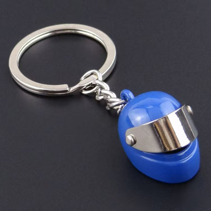 Creative Metal Motorcycle Helmet Keychain Mini Simulation Toy