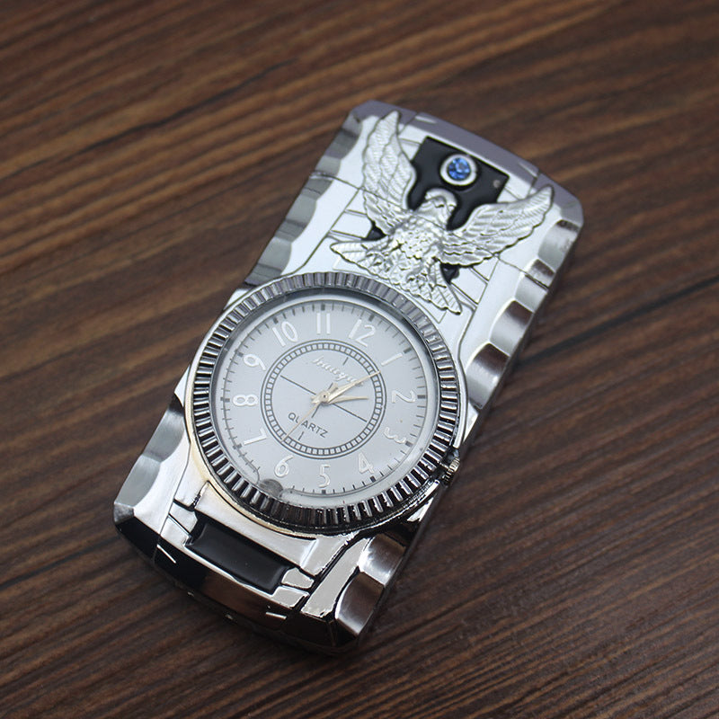 Creative Metal Watch Lighter with LED Light