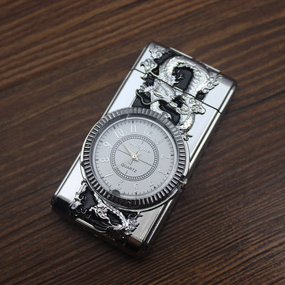 Creative Metal Watch Lighter with LED Light