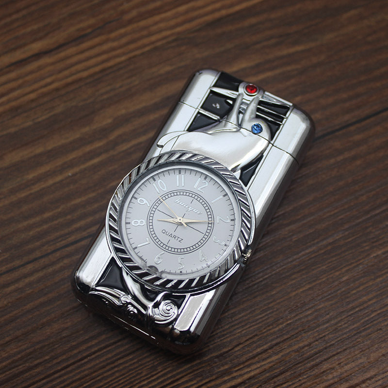Creative Metal Watch Lighter with LED Light