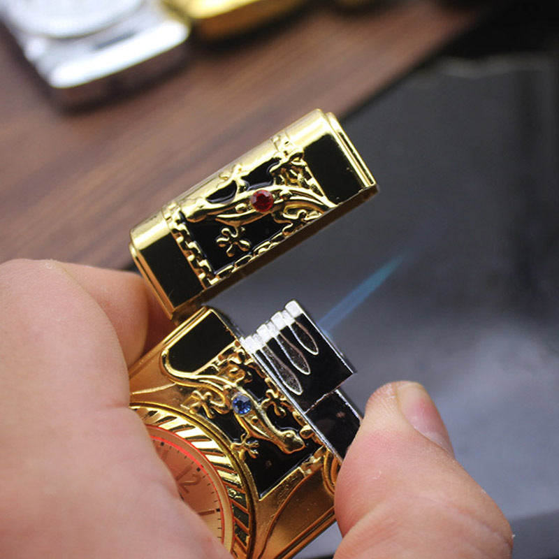 Creative Metal Watch Lighter with LED Light