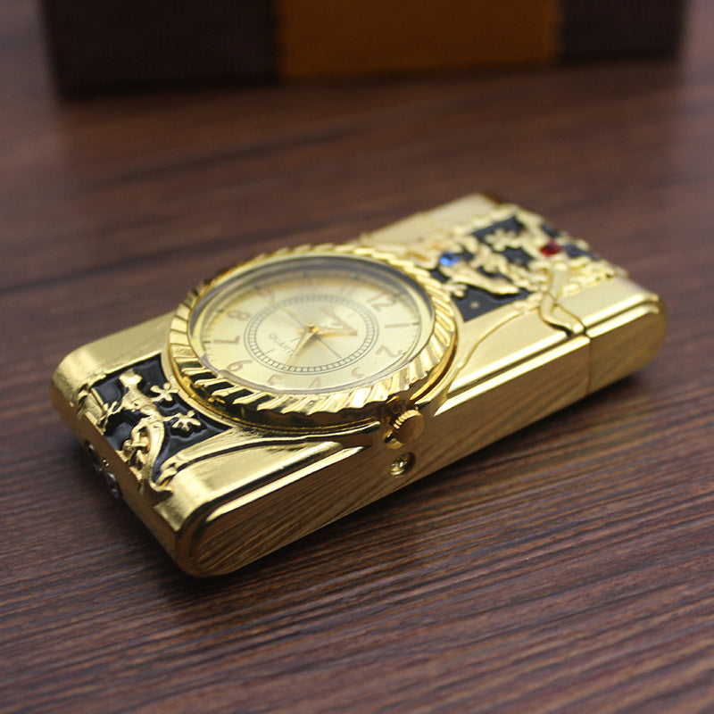 Creative Metal Watch Lighter with LED Light