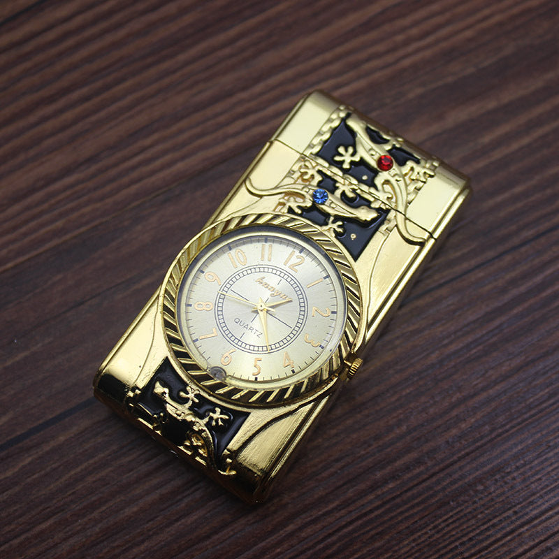 Creative Metal Watch Lighter with LED Light