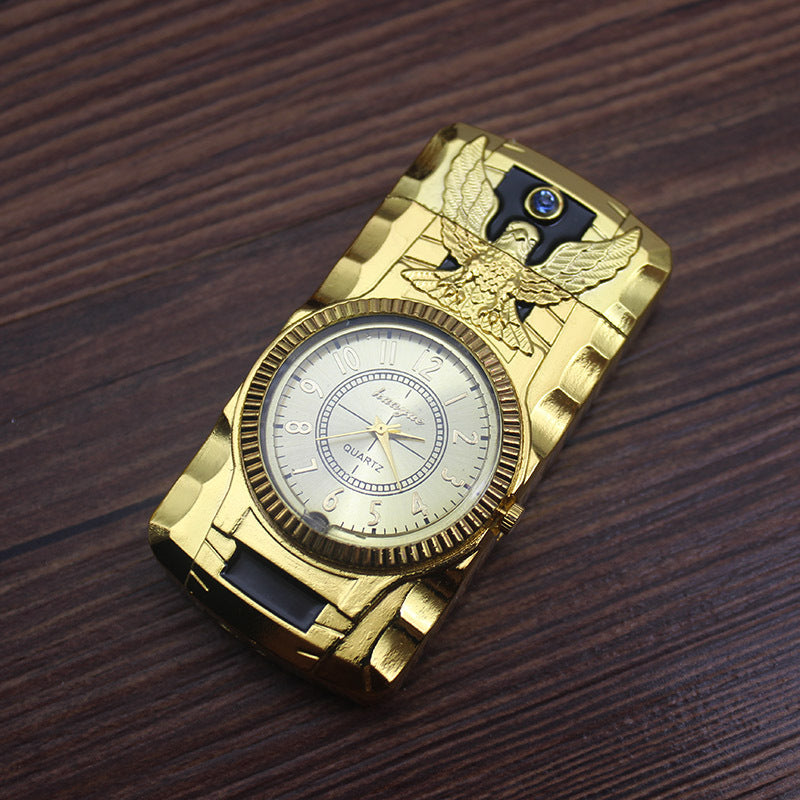 Creative Metal Watch Lighter with LED Light