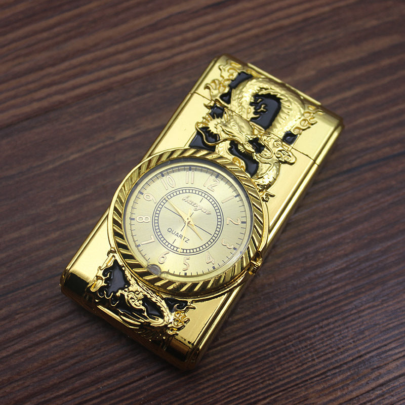 Creative Metal Watch Lighter with LED Light