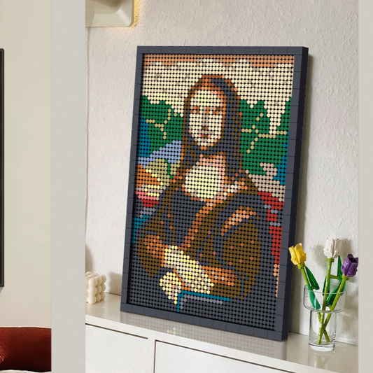 Creative Mona Lisa Smile Building Blocks Model