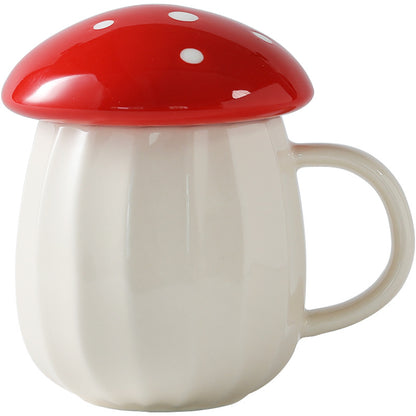 Creative Mushroom Ceramic Mug with Lid