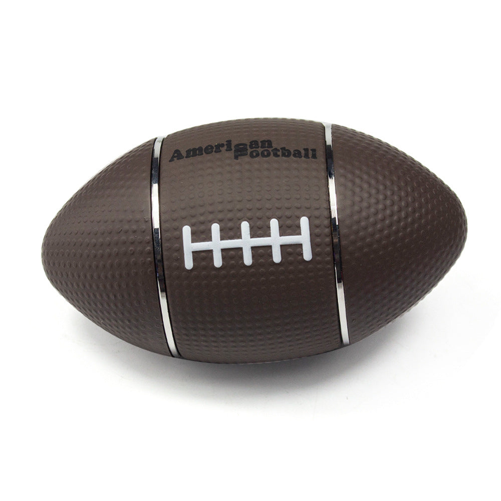 Creative New Rugby-Shaped Zinc Alloy Metal Four-Layer Manual Portable Tobacco Grinder Tool