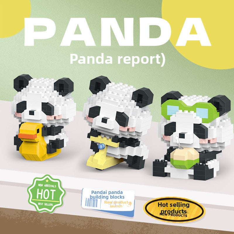 Creative Panda Building Blocks Educational Desktop Toy