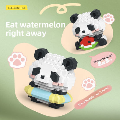 Creative Panda Building Blocks Educational Desktop Toy