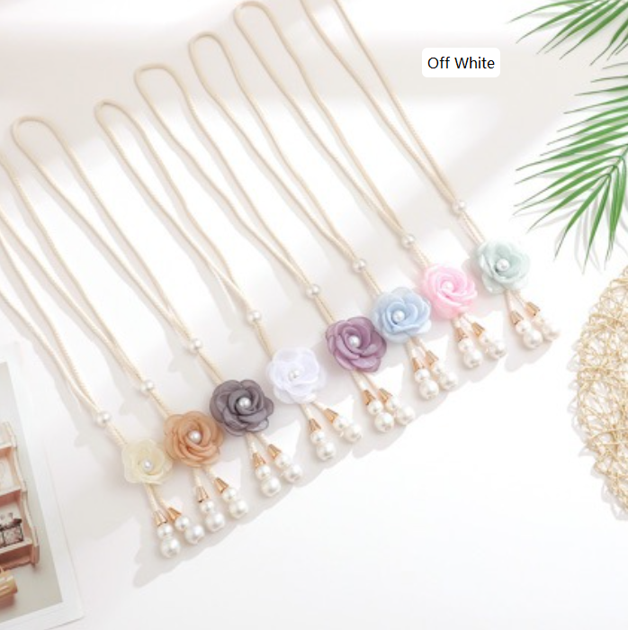 Creative Pearl Flower Curtain Tiebacks