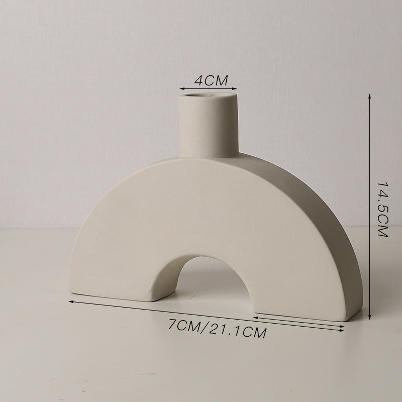 Creative Plain-Fired Ceramic Vase