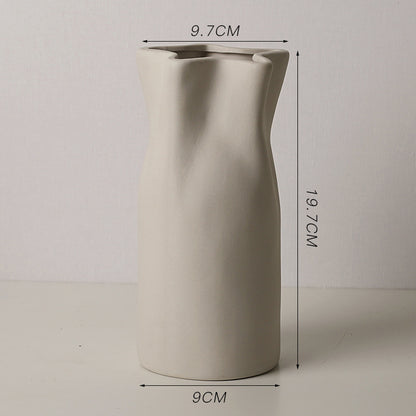 Creative Plain-Fired Ceramic Vase