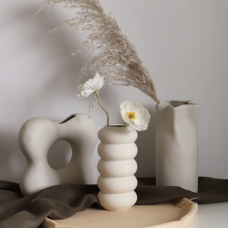 Creative Plain-Fired Ceramic Vase