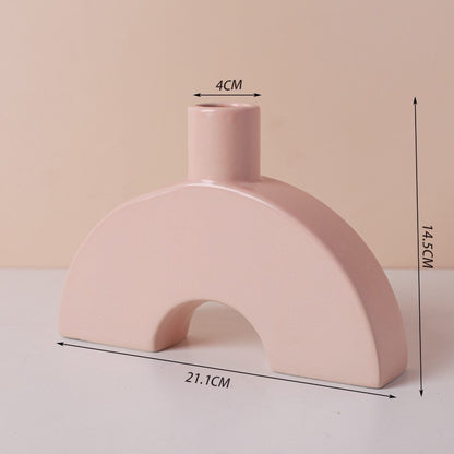 Creative Plain-Fired Ceramic Vase