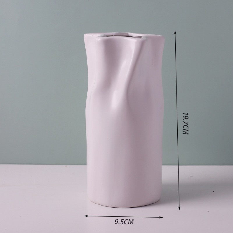 Creative Plain-Fired Ceramic Vase