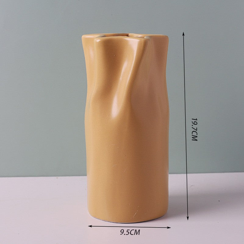 Creative Plain-Fired Ceramic Vase