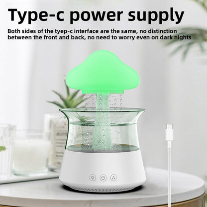 Creative Rain Cloud Humidifier with LED Light