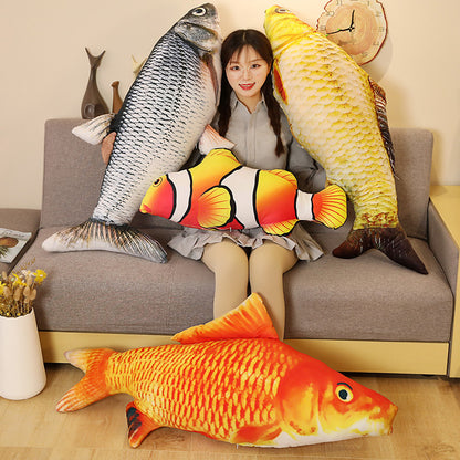 Creative Realistic Fish Pillow, Crucian Carp and Carp Plush Toy