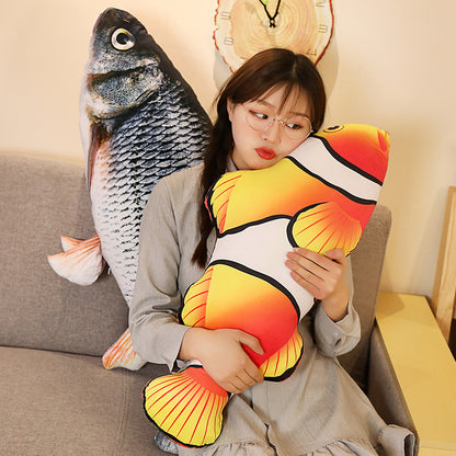 Creative Realistic Fish Pillow, Crucian Carp and Carp Plush Toy