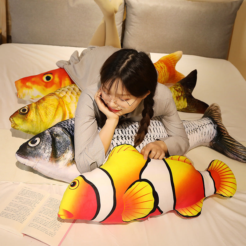 Creative Realistic Fish Pillow, Crucian Carp and Carp Plush Toy