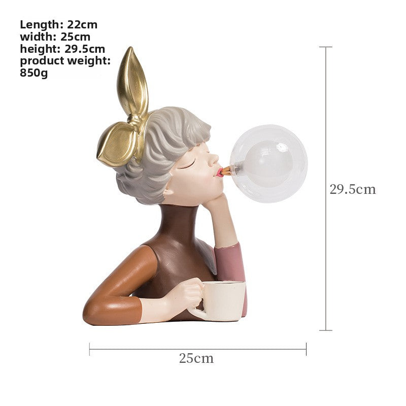Creative Resin Night Light with Touch Control