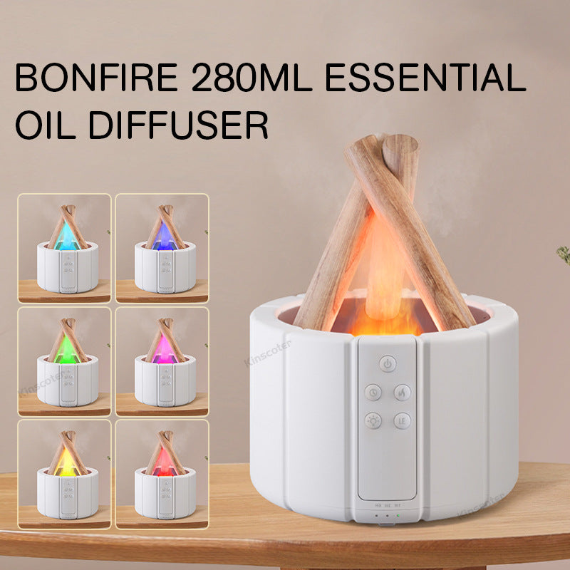 Creative simulation flame humidifier