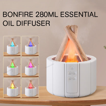 Creative simulation flame humidifier