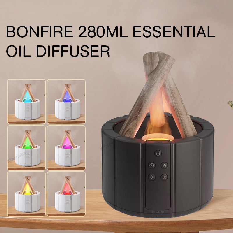 Creative simulation flame humidifier