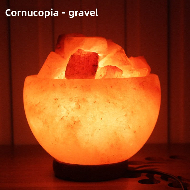 Creative spherical crystal salt lamp