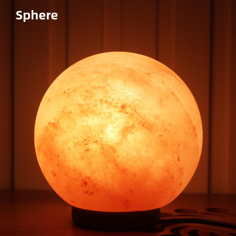Creative spherical crystal salt lamp
