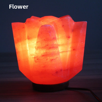 Creative spherical crystal salt lamp