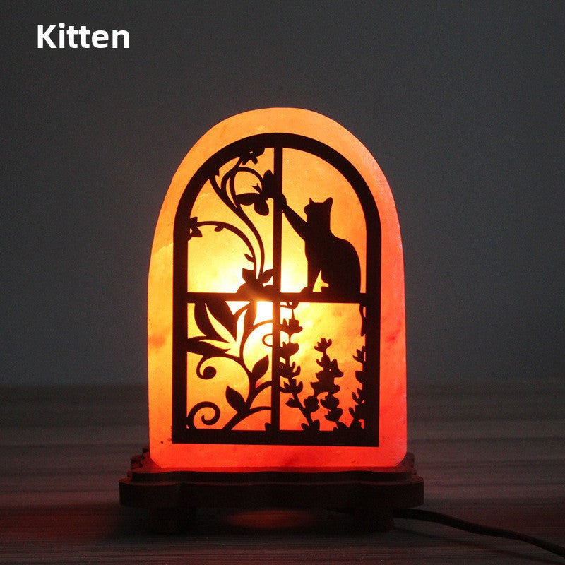 Creative spherical crystal salt lamp