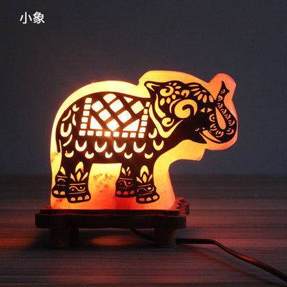 Creative spherical crystal salt lamp