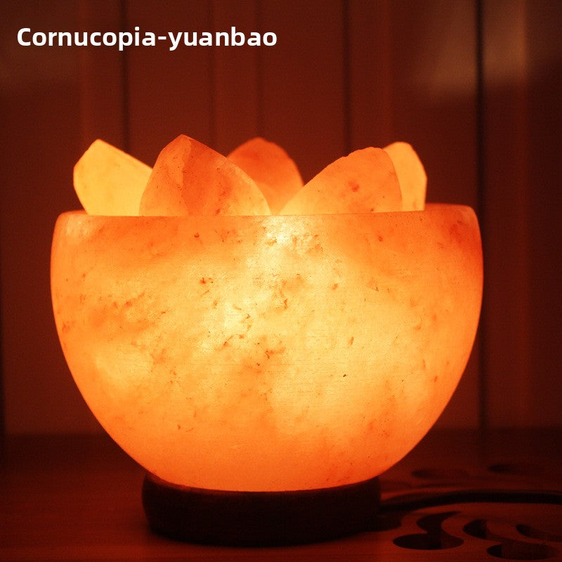 Creative spherical crystal salt lamp
