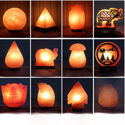Creative spherical crystal salt lamp