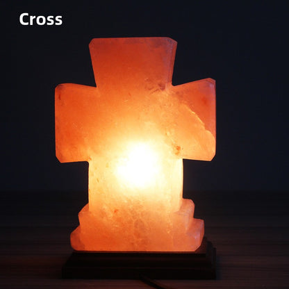 Creative spherical crystal salt lamp