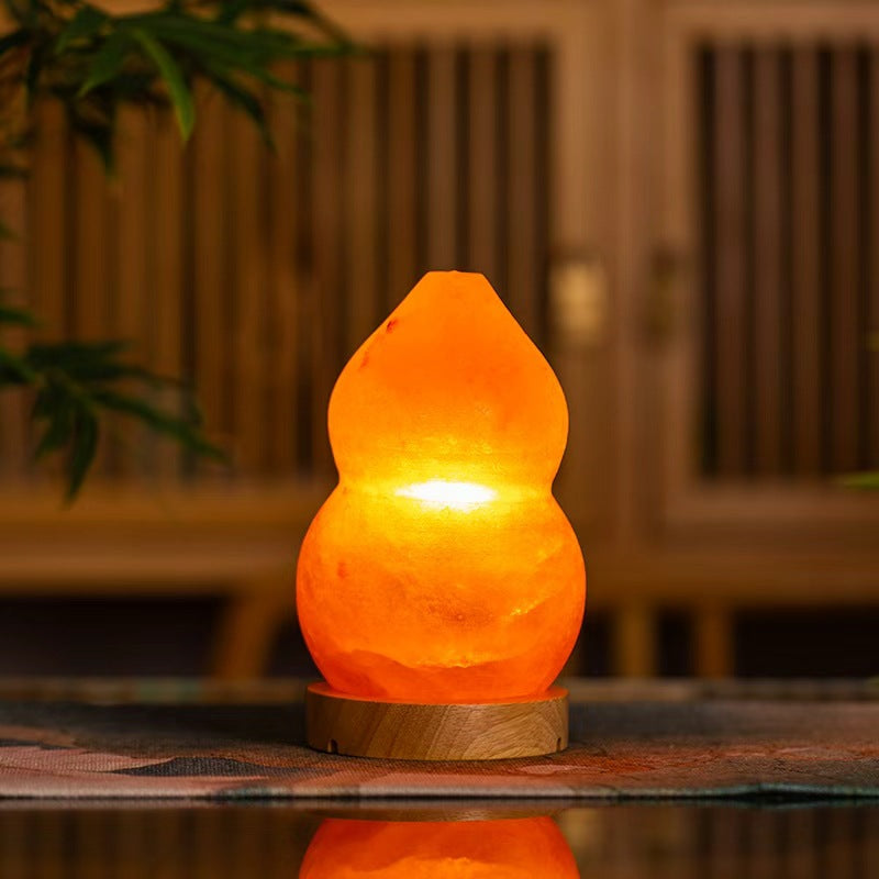 Creative spherical crystal salt lamp