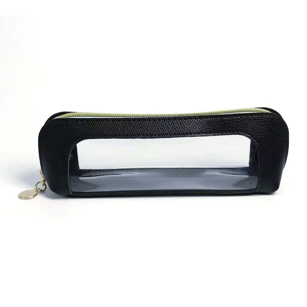 Creative Splicing PU Leather Stationery Bag