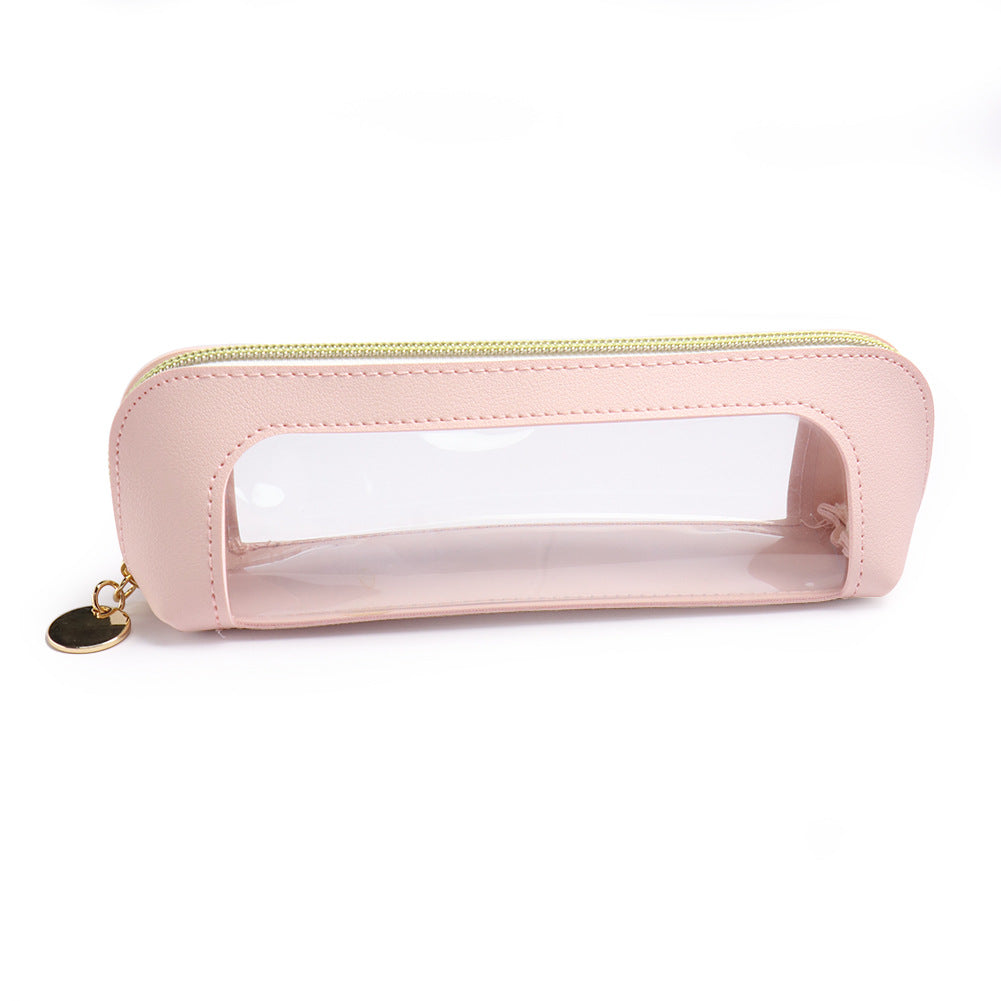 Creative Splicing PU Leather Stationery Bag