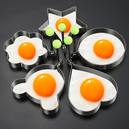 Creative Stainless Steel Egg Fryer – Heart-Shaped Egg Mold