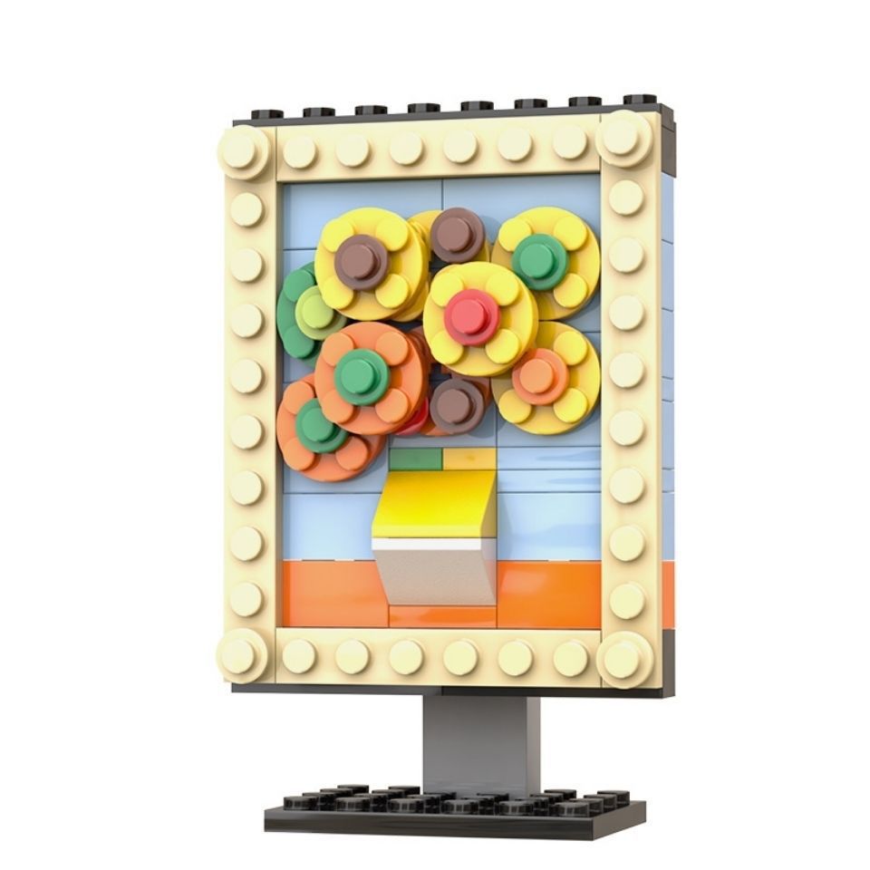 Creative Sunflower Painting Building Blocks