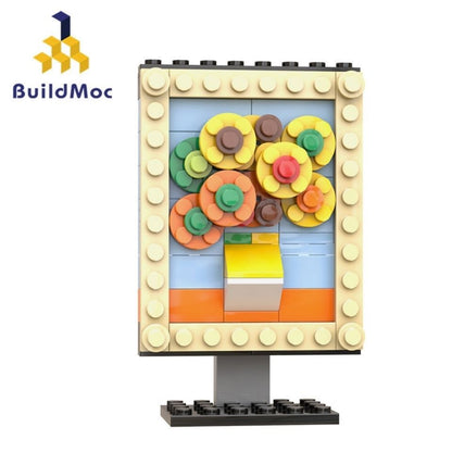 Creative Sunflower Painting Building Blocks