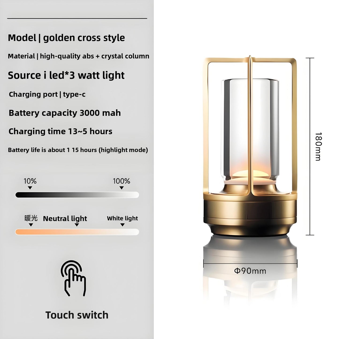 Creative Touch Control LED Ambient Table Lamp