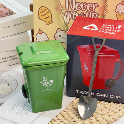 Creative Trash Can Design Ceramic Mug